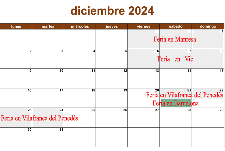 Ferias Diciembre 2024